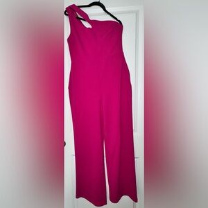 Crystal Doll Wide-Leg High Waist Pants in Bright Pink